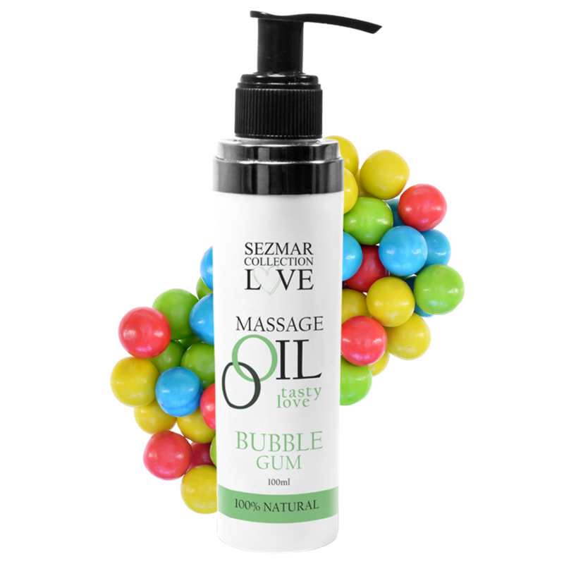 Huile de massage comestible bubble gum 100ml 100% naturelle Huile de massage comestible bubble gum 100ml 100% naturelle