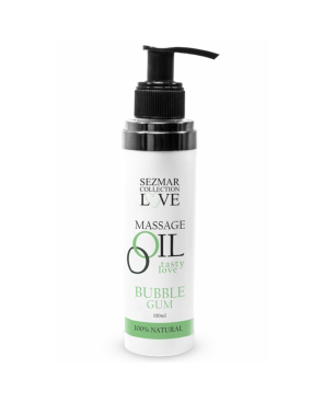 Huile de massage comestible bubble gum 100ml 100% naturelle 