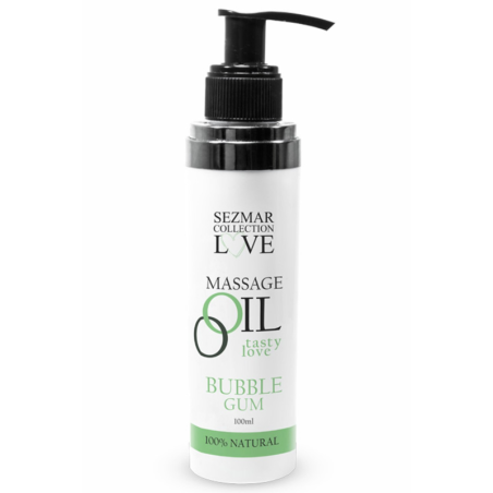 Huile de massage comestible bubble gum 100ml 100% naturelle 