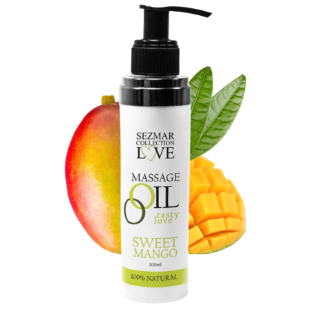Huile de massage comestible mangue 100ml 100% naturelle 